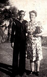 Vernon James and his mom (1945)