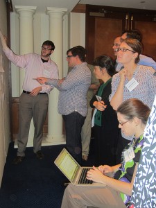 Suggesting topics and setting the schedule at CurateCamp Processing. Photo by Leslie Johnston
