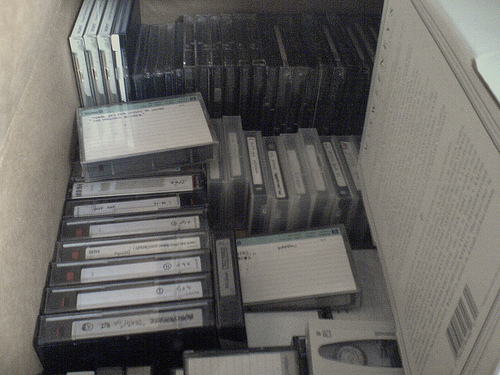  DAT, 8mm videotape, Zip disk. Even Imation "SuperDisk", cnewtoncom on Flickr